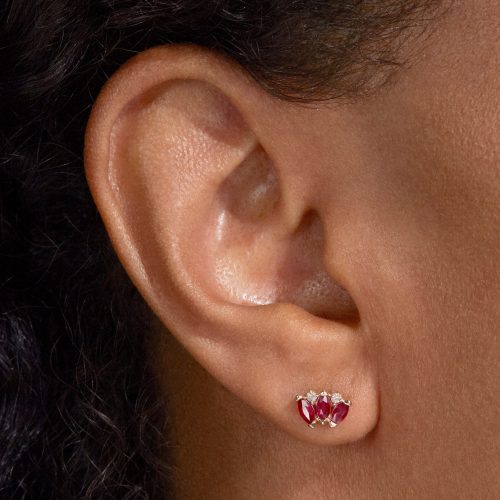 RUBY DIAMOND TIARA STUD ON BODY