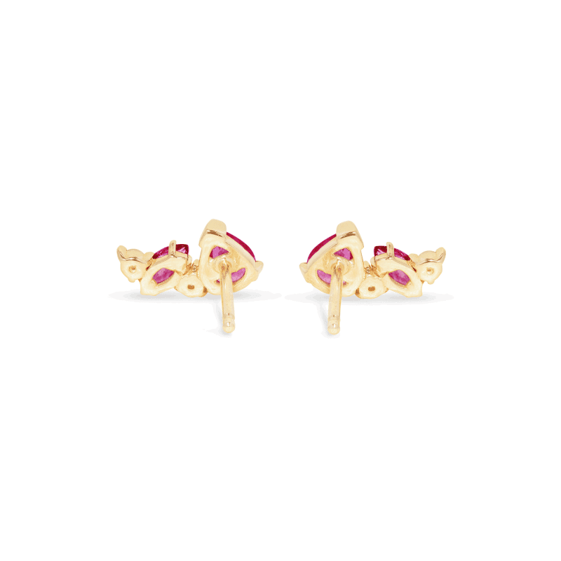 RUBY LUXE DIAMOND STUDS REAR