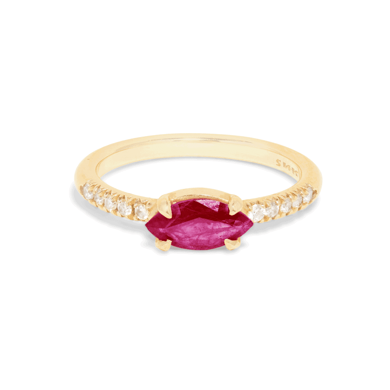 Ruby and diamond ring