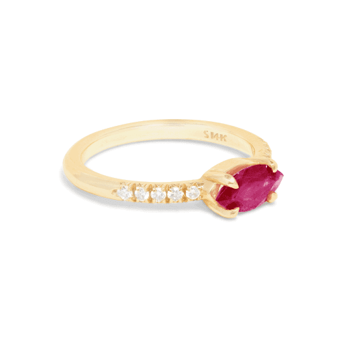 RUBY LUXE PAVE DIAMOND RING SIDE