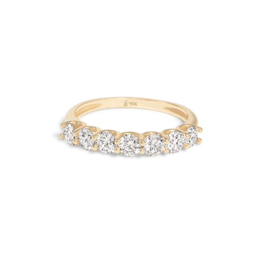 Stone and Strand 14K Yellow Gold Lucky Seven Lab-Created Diamond Band Front Image