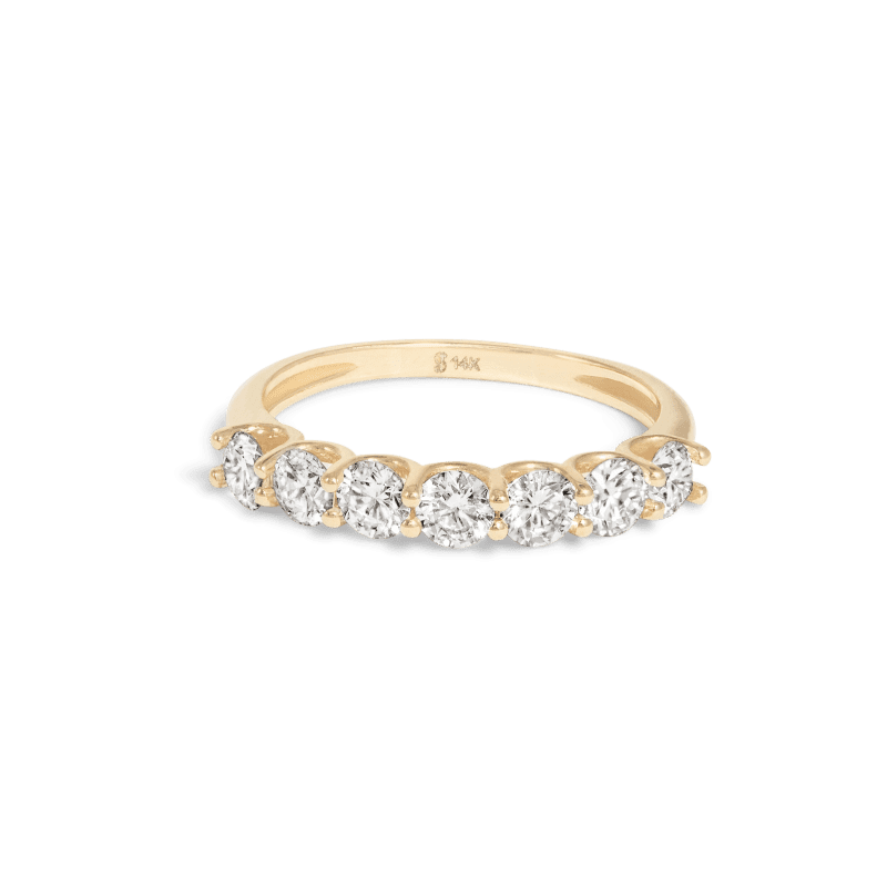 Stone and Strand 14K Yellow Gold Lucky Seven Lab-Created Diamond Band Front Image