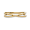 Stone and Strand 10K Yellow Gold Fine Crossover Ring Front Image