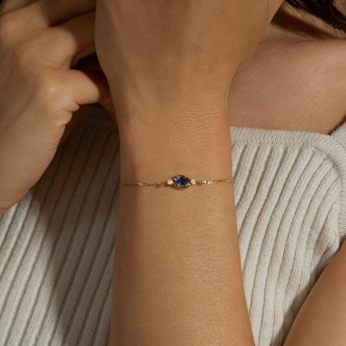 SAPPHIRE DIAMOND BON BON BRACELET ON BODY