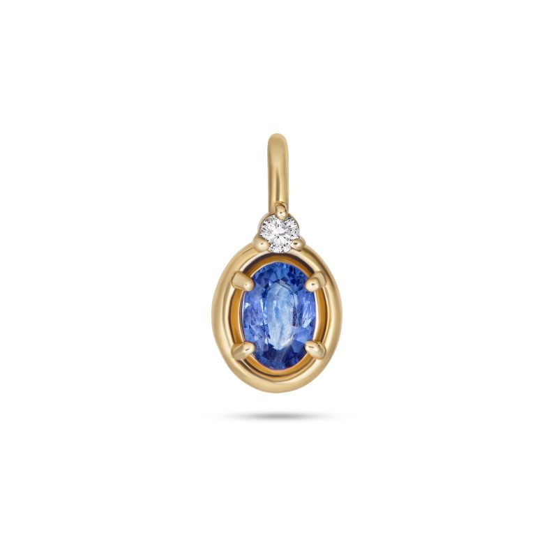 SAPPHIRE DIAMOND BON BON CHARM FRONT