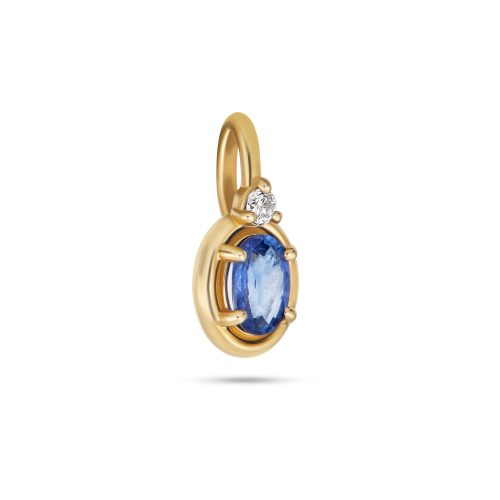 SAPPHIRE DIAMOND BON BON CHARM SIDE