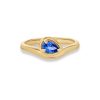 Stone and Strand 10K Yellow Gold Blue Sapphire Raindrop Merge Ring Front Image