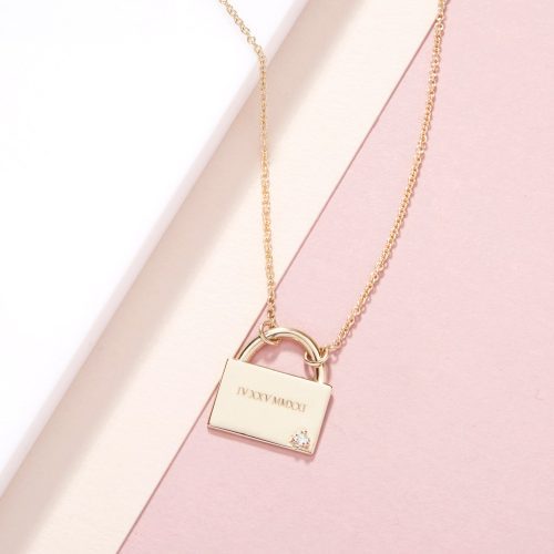 SAVE THE DATE PADLOCK NECKLACE EDITORIAL