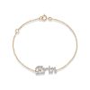 Stone and Strand 14K Yellow Gold Say My Name Diamond Bracelet Front Image