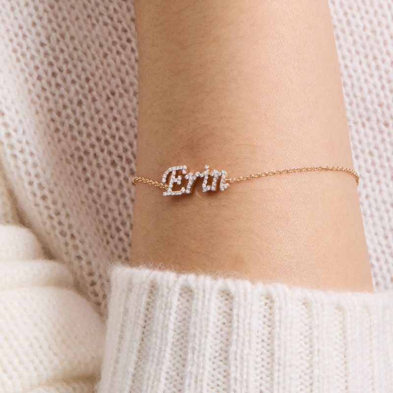 SAY MY NAME DIAMOND BRACELET ON BODY