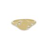 Stone and Strand 10K Yellow Gold Secret Garden Signet Ring Front Image