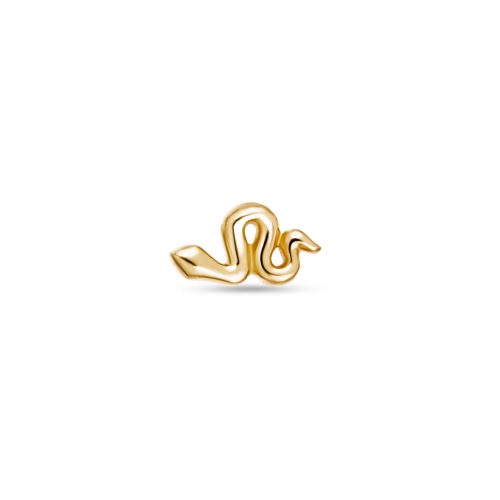 Stone and Strand 14K Yellow Gold She's A Snake Push Pin Flat Back Front Image