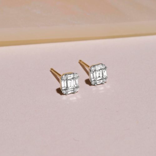 SHIELD OF STRENGTH STUD EARRINGS EDITORIAL