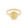 Stone and Strand 14K Yellow Gold Signet Ring Front Image