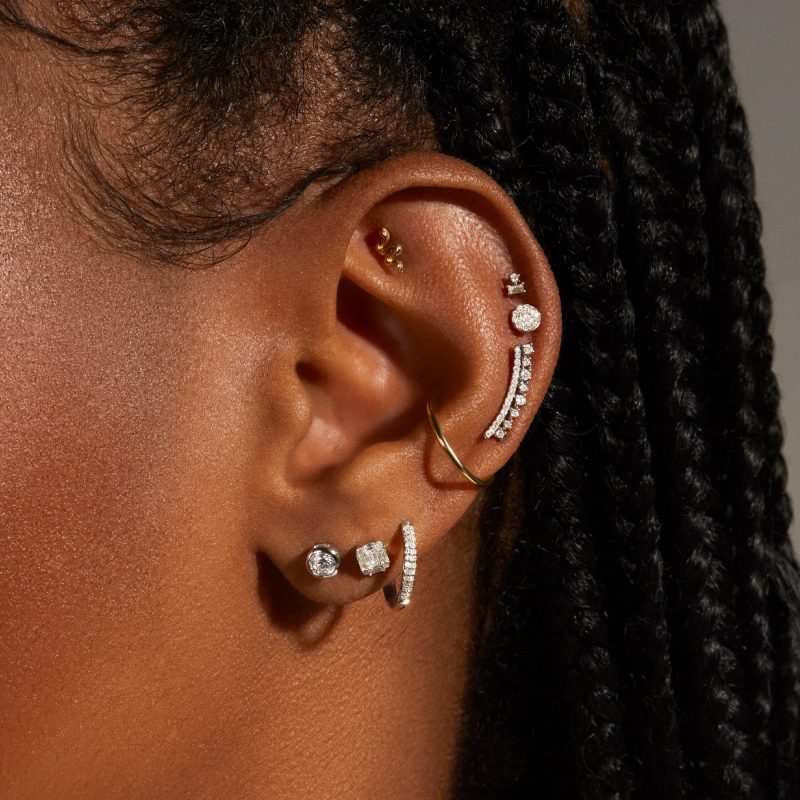 SILVER LAB STUDS WEAR IT WITH