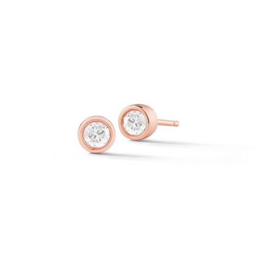 SMALL BEZEL DIAMOND STUD FRONT PAIR