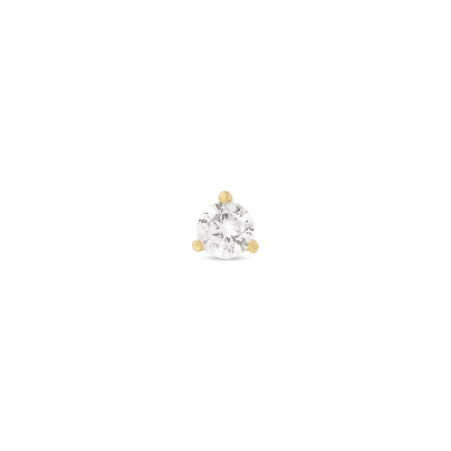 Stone and Strand 10K Yellow Gold Small Diamond Stud Front Image