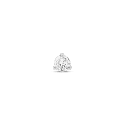 Stone and Strand 10K White Gold Small Diamond Stud Front Image