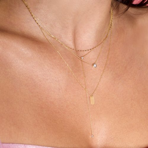 SMALL ROUND DIAMOND NECKLACE WEAR IT WITH