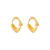 Stone and Strand 10K Yellow Gold Small Second Hole Huggies Side Image