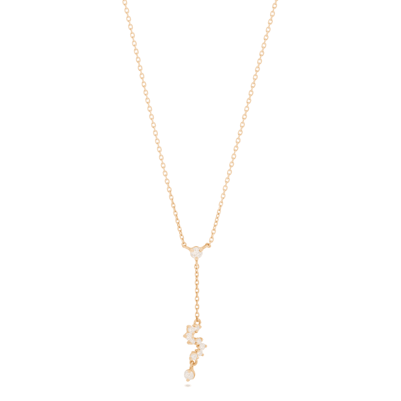 SQUIGGLE LARIAT NECKLACE FRONT