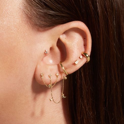 STONE AND STRAND DAINTY GOLD EAR STACKING