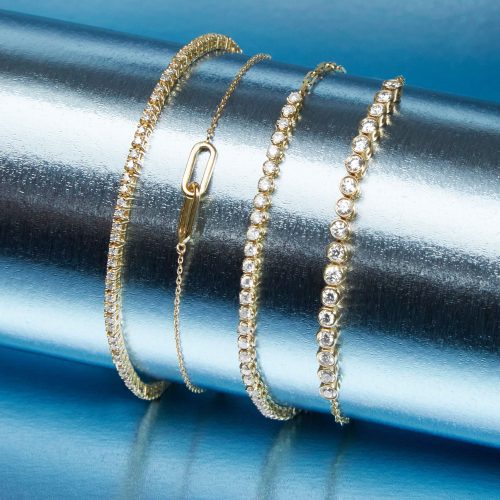 STONE AND STRAND DIAMOND BRACELETS