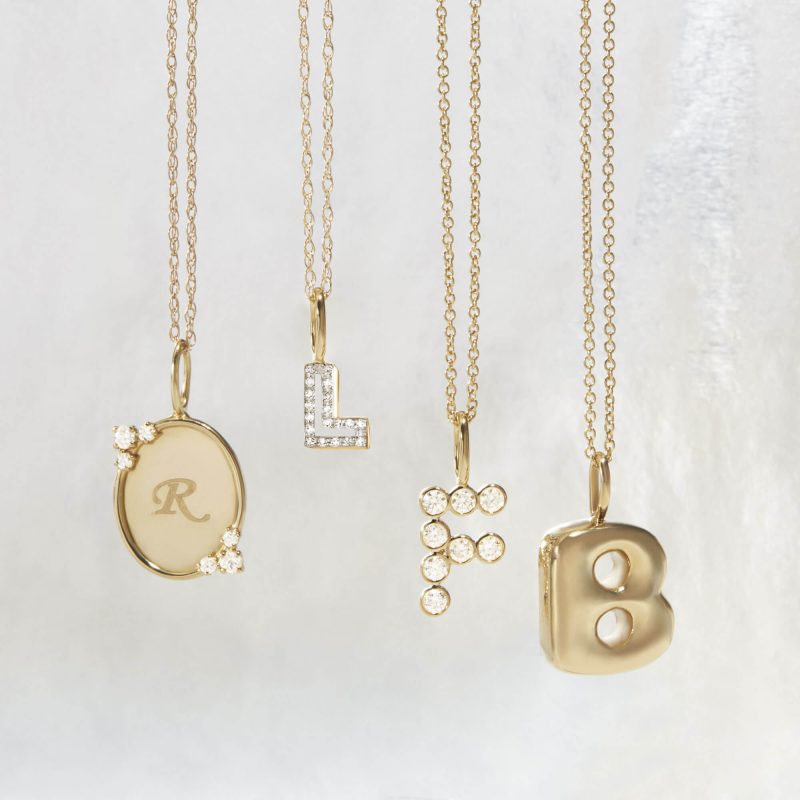 STONE AND STRAND INITIAL NECKLACE COLLECTION