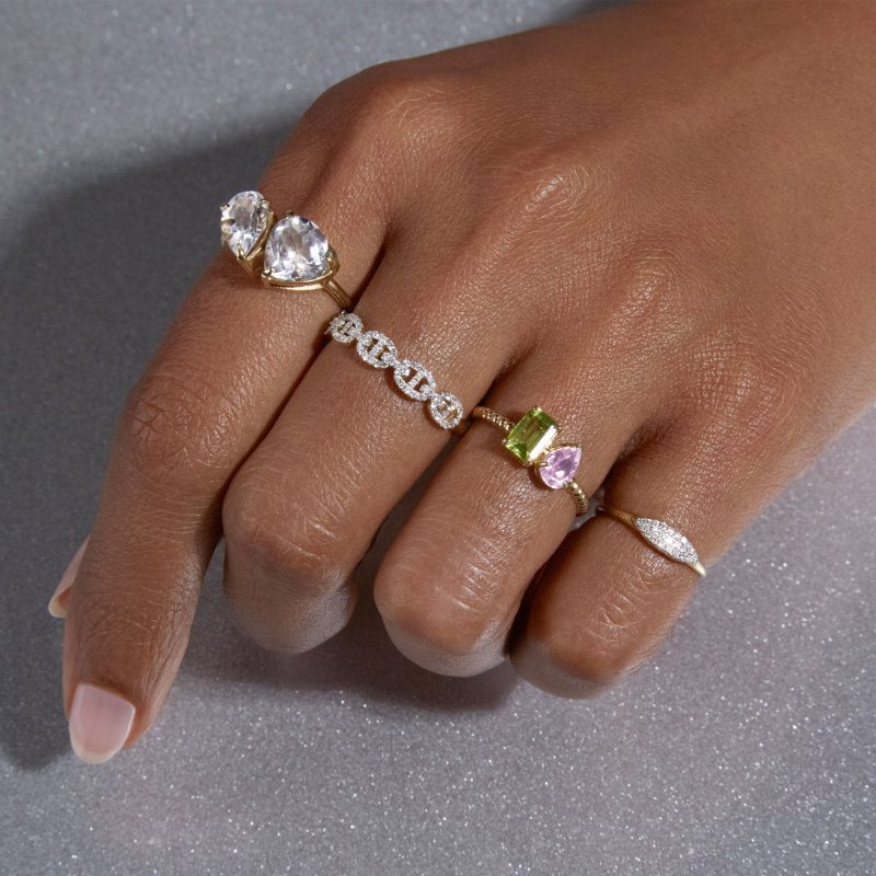 STONE AND STRAND RINGS ON HAND