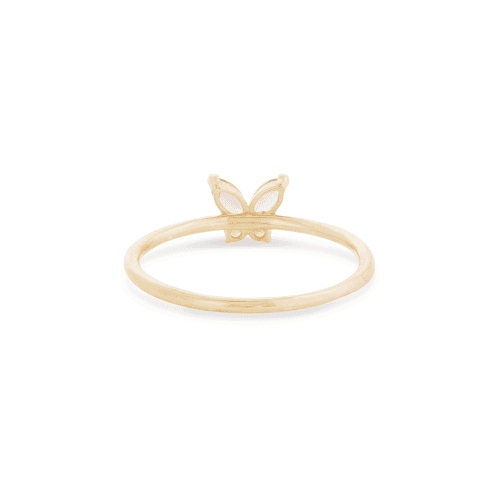 STRAWBERRY SUNSET BUTTERFLY RING REAR