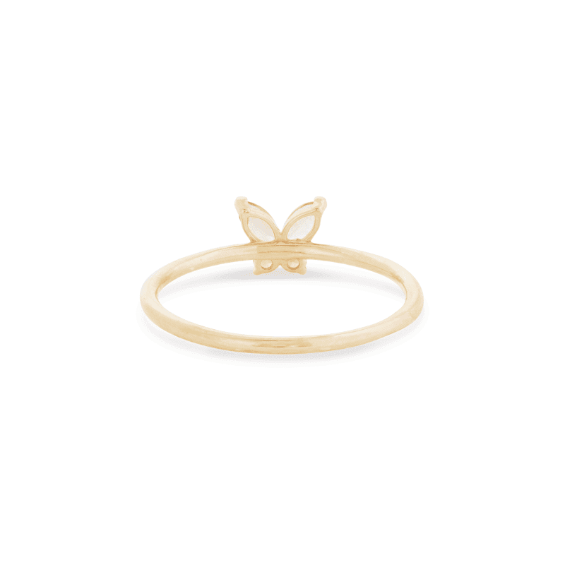 STRAWBERRY SUNSET BUTTERFLY RING REAR