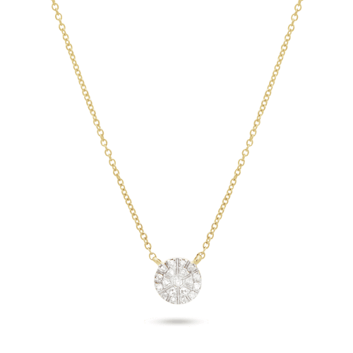 Stone and Strand 14K Yellow Gold Strength in Solitude Diamond Necklace Close Up Image