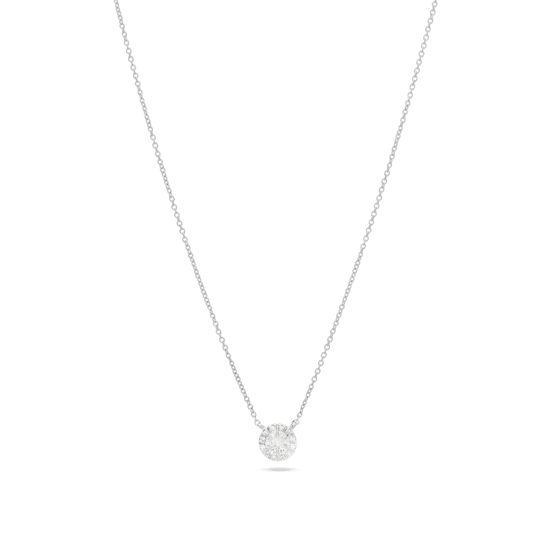 Stone and Strand 14K White Gold Strength in Solitude Diamond Necklace Close Up Image