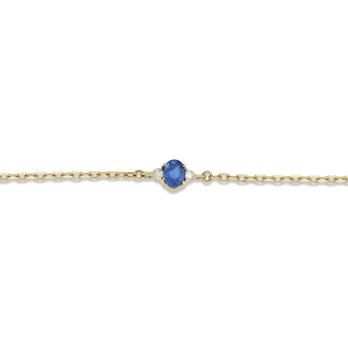 Sapphire Luxe Dainty Blue Bracelet Close Up