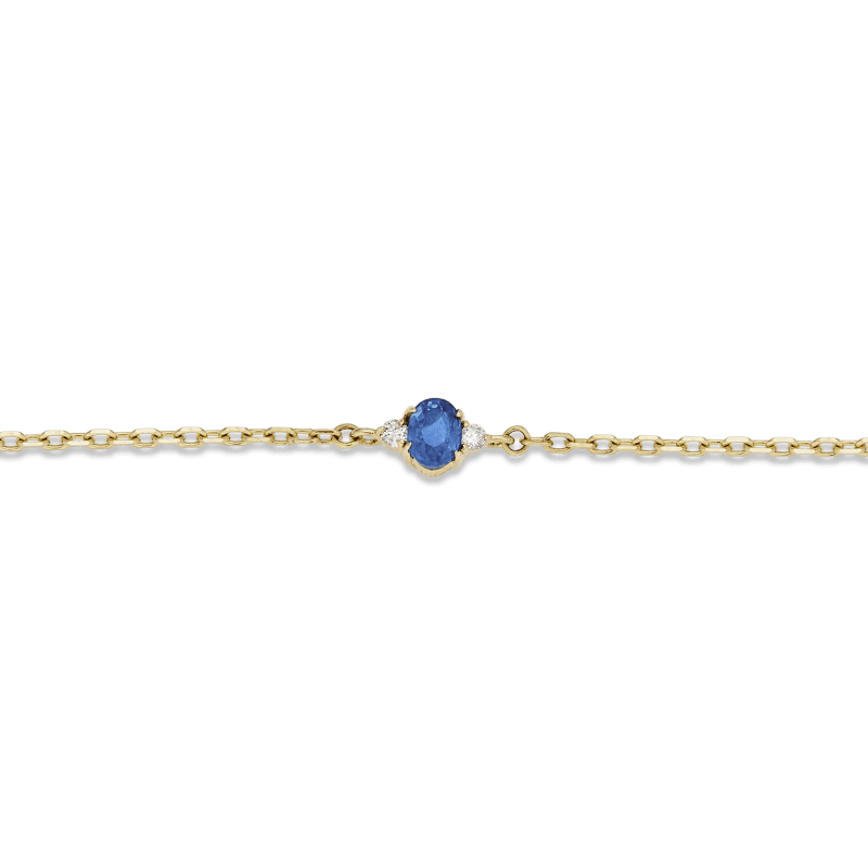 Sapphire Luxe Dainty Blue Bracelet Close Up