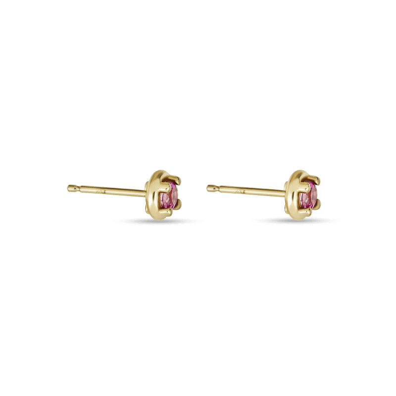 Small Birthstone Bonbon Studs Side