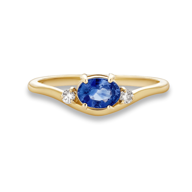 Sapphire Diamond Merge Ring