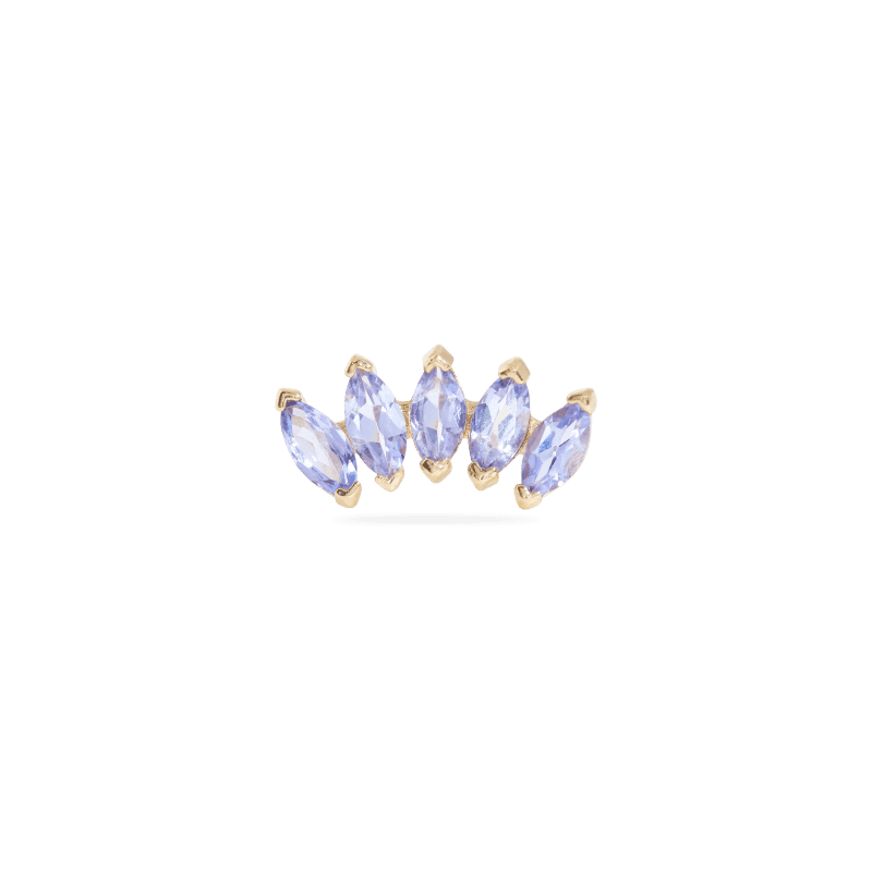 TANZANITE TIARA STUD FRONT