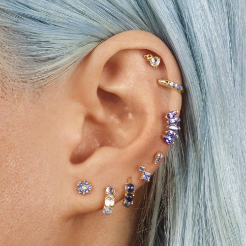 TANZANITE TIARA STUD ON BODY