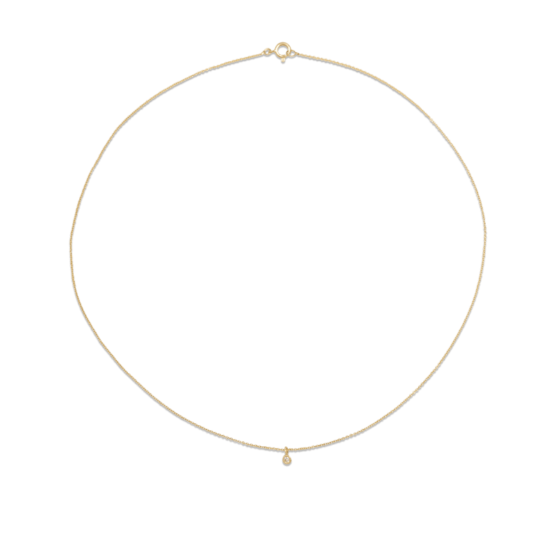 TEENY DIAMOND CHOKER NECKLACE FRONT 2