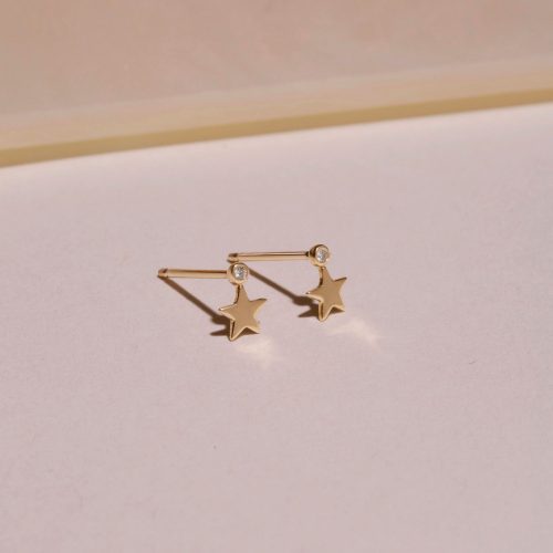 TEENY DIAMOND FALLEN STAR STUDS EDITORIAL