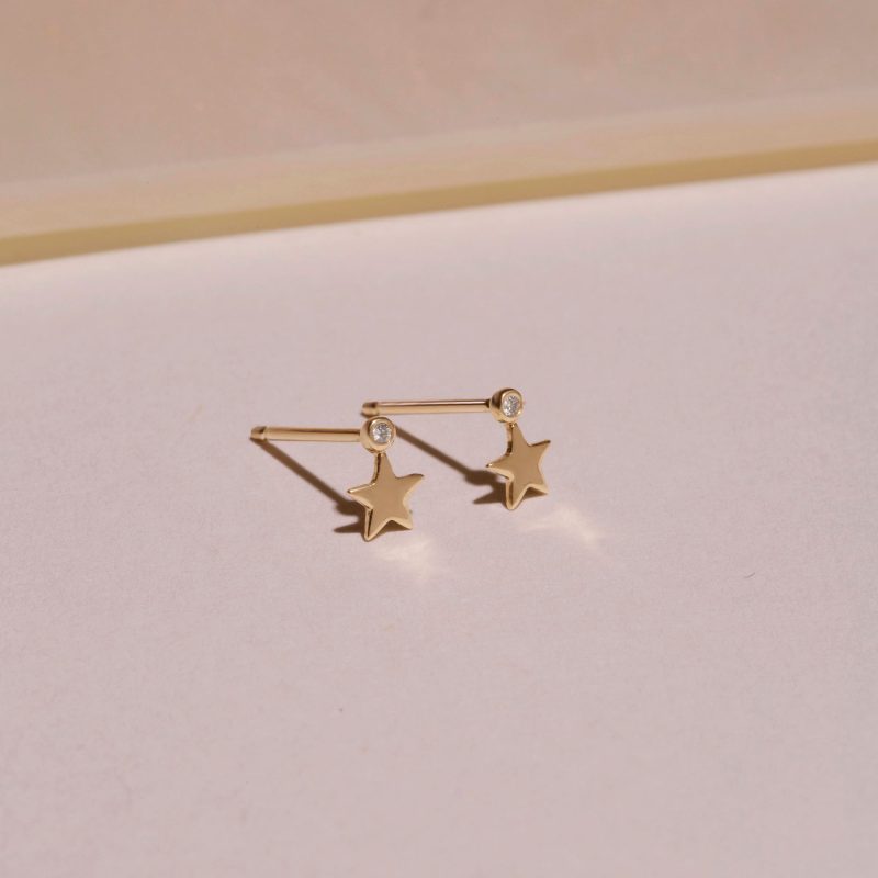 TEENY DIAMOND FALLEN STAR STUDS EDITORIAL