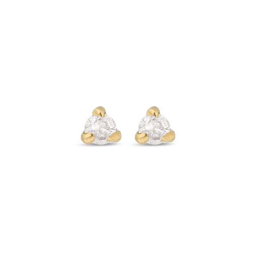 Stone and Strand 10K Yellow Gold Teeny Diamond Stud Front Pair Image