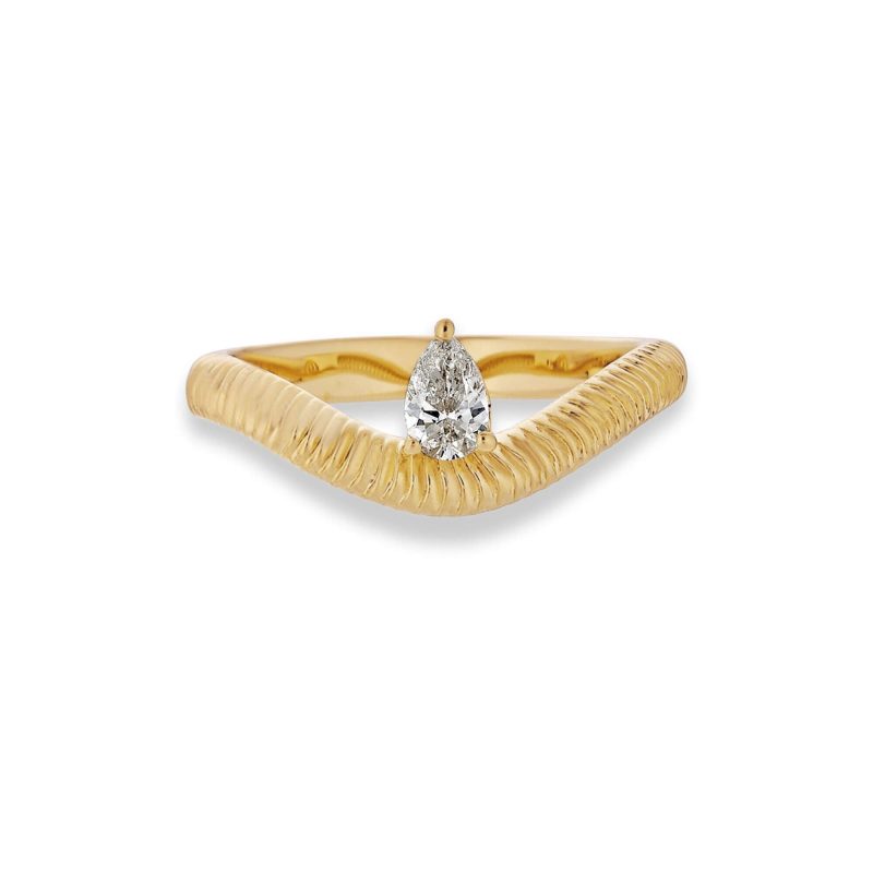 Stone and Strand 14K Yellow Gold The Joan Ring Front Image