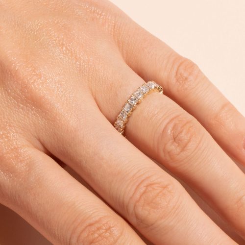 THE KATE DIAMOND ETERNITY BAND ON BODY