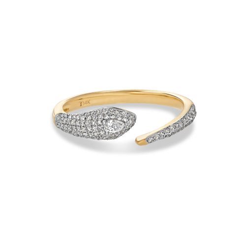 Stone and Strand 14K Yellow Gold The Pave Diana Diamond Ring Front Image