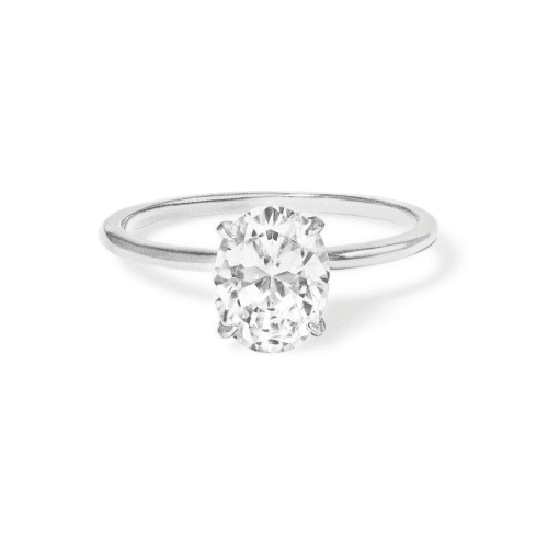 Stone and Strand The Scarlett Ring In Platinum Front Image