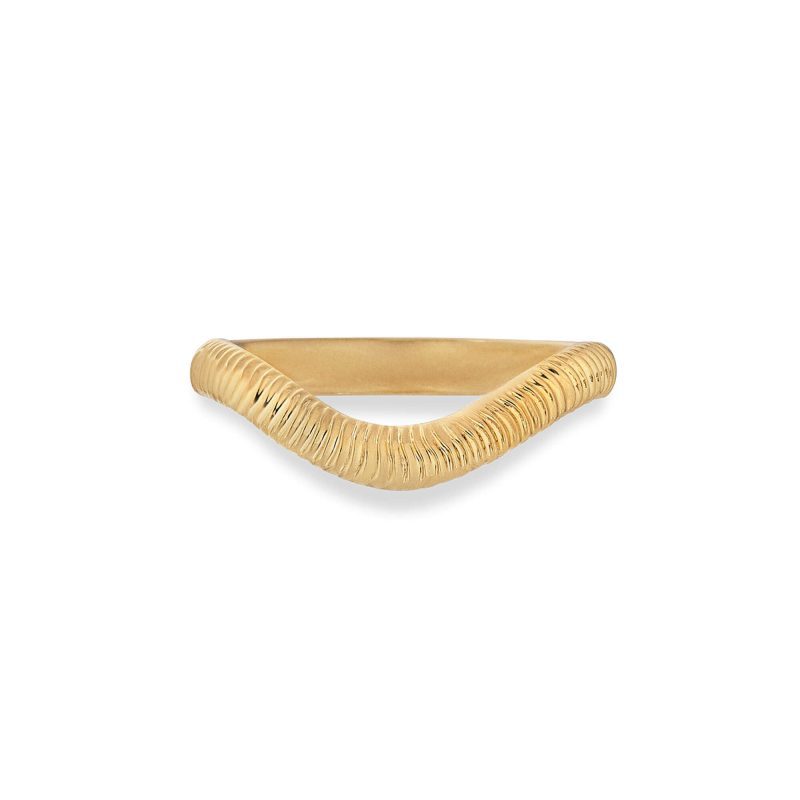 Stone and Strand 14K Yellow Gold The Tina Ring Front Image