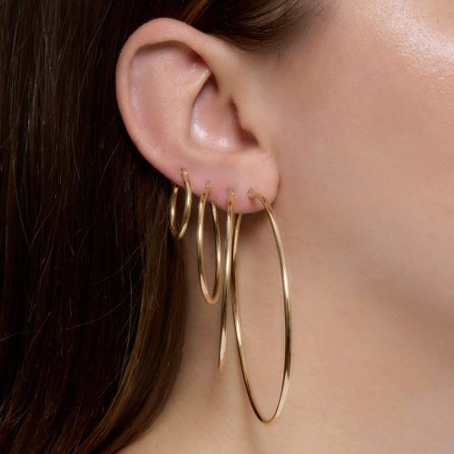 THIN GOLD HOOPS COLLECTION 2