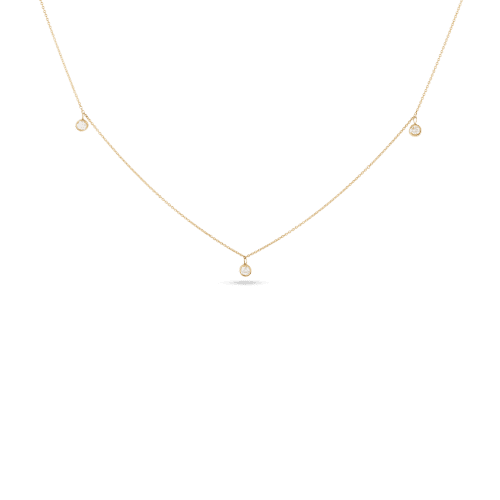 Three Diamond Choker Necklace